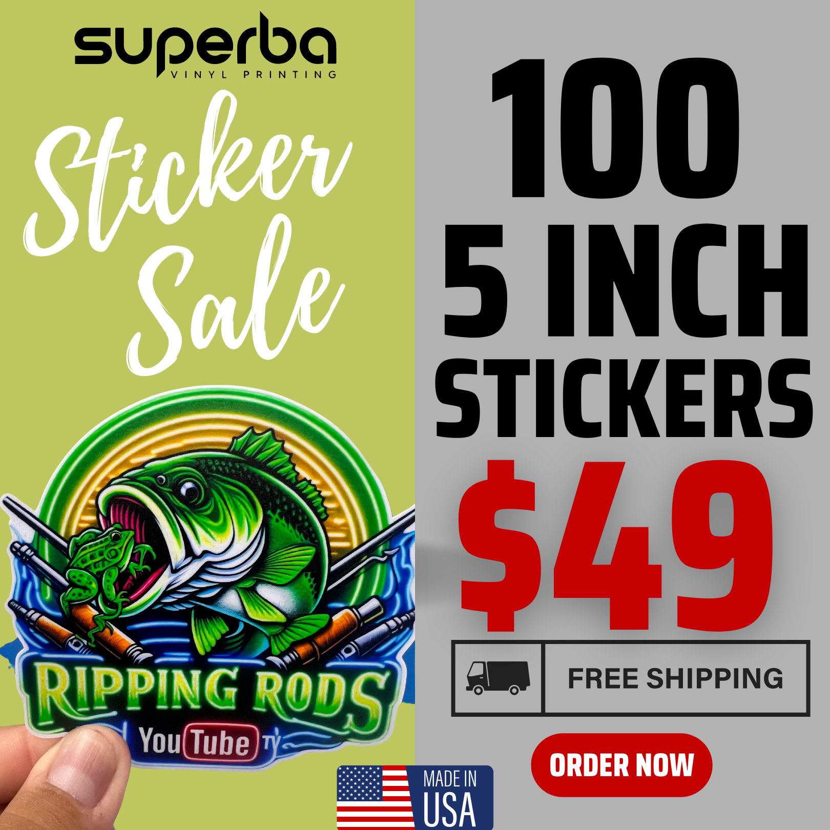 5 Inch Sticker Deal